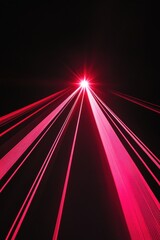 Poster - Red laser beams radiating from a central point