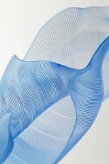Poster - Flowing Blue Wave Design with Soft Curves and Light