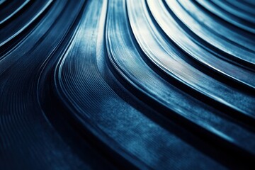 Poster - wavy textured surface of dark material in close-up