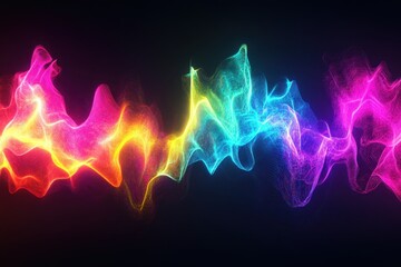 Poster - Colorful sound wave abstract background showcasing dynamic energy patterns in motion