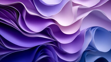 Poster - Abstract purple wallpaper design background texture gradient waves curves modern art 3d rendering 4k