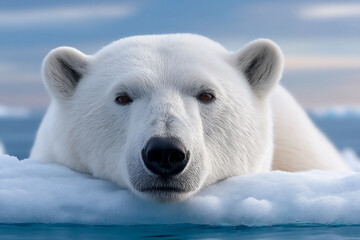 melting iceberg polar bear