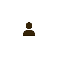 Fototapete - Simple Dark Brown User Profile Icon  Perfect for Websites, Apps, and Presentations