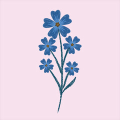Wall Mural - a many  beautiful flowers design art doodle 