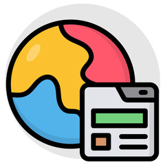 Trendy design icon of global design 