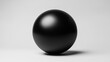 © Серг Нечаев - A 3D rendered black sphere with a glossy finish.