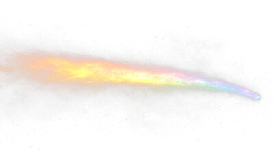 Wall Mural - Mesmerizing Rainbow Dust Storm with Motion Effects in Space Isolate on Transparent Background, cutout, png