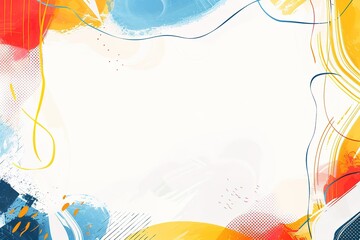 Poster - Abstract artwork featuring a vibrant and colorful display with various shapes and patterns