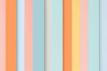 Poster - Colorful Pastel Stripes: a blend of vertical lines in soft hues creates a serene pattern