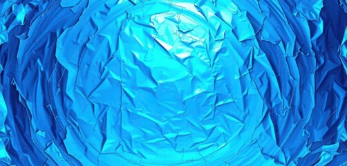 Wall Mural - Swirling, textured abstract blue foil background with metallic sheen, smooth, foil