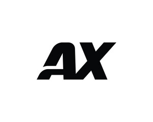 Fototapete - AX logo design vector template. AX