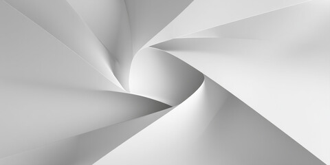 Poster - Abstract image of swirling, light gray forms creating a vortex-like effect, showcasing a minimalist design ideal for a modern background or presentation