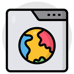Wall Mural - Flat design icon of web browser vector 