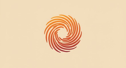 Poster - A hand-drawn circular logo with imperfect lines, resembling a sun or flower, Feels artisanal and authentic.