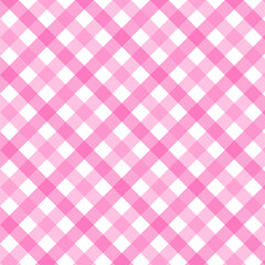 Wall Mural - Pastel pink  gingham seamless pattern.Checkered tartan plaid repeat pattern.Geometric vector background wallpaper.
