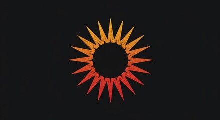 Poster - A hand-drawn circular logo with imperfect lines, resembling a sun or flower, Feels artisanal and authentic.