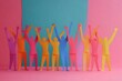 © Imagentive - Happy Colorful Paper People Group Celebrating Success2