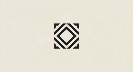 Poster - A minimalist logo design using overlapping geometric shapes  in a monochromatic color palette. , scalable for branding.