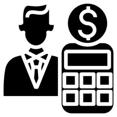 Poster - accounting administration  vector icon