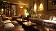 © Chotijah - A softly lit and inviting lounge with comfortable furnishings and plants