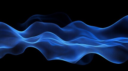 Poster - Abstract blue wave background wallpaper design modern futuristic technology concept design 