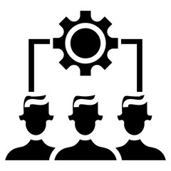 Poster -  outsourcing vector icon