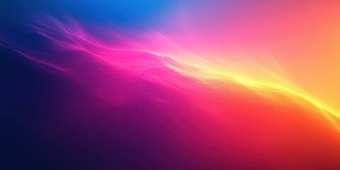 Poster - Vibrant abstract landscape showcasing vivid colors merging at twilight