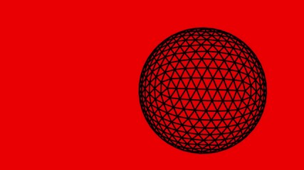 Spinning ball. Element design for background. Seamless loop video.