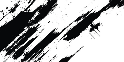 Leinwandbilder - Vector grunge texture white transparent background. Black and white paintbrush strokes white transparent background. scratches for wallpaper, paint splatter template, dirt banner, watercolor design.