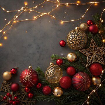 christmas card with christmas tree