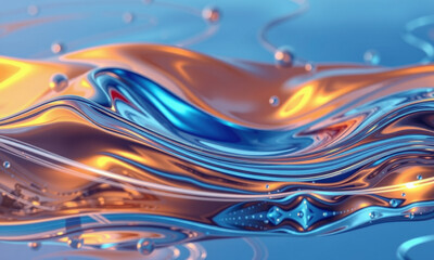 Fototapete - mesmerizing abstract representation of fluid dynamics, showcasing vibrant colors and smooth textures that evoke sense of tranquility and movement