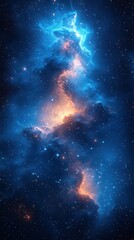 Wall Mural - Vivid cosmic clouds illuminated by stars in a vast night sky capturing the beauty of the universe