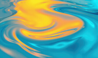Fototapete - vibrant abstract image showcasing swirling patterns of blue and orange hues, creating sense of fluidity and movement. colors blend seamlessly, evoking feeling of tranquility and creativity