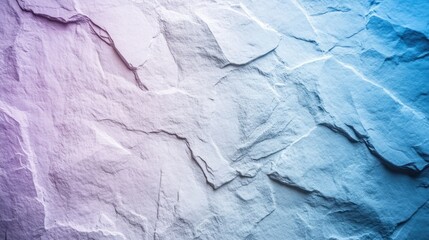 Poster - A detailed close-up view of a textured stone surface, transitioning from light purple to light blue.