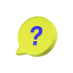 Fototapete - question mark con 3d rendering faq symbol
