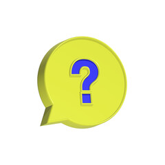 Fototapete - question mark con 3d rendering faq symbol