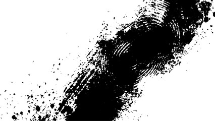 Wall Mural - vector black fingerprint grunge. abstract fingerprint design with a grunge texture, vector white and