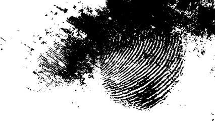 Wall Mural - vector black fingerprint grunge. abstract fingerprint design with a grunge texture, vector white and
