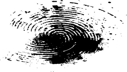 Wall Mural - vector black fingerprint grunge. abstract fingerprint design with a grunge texture, vector white and