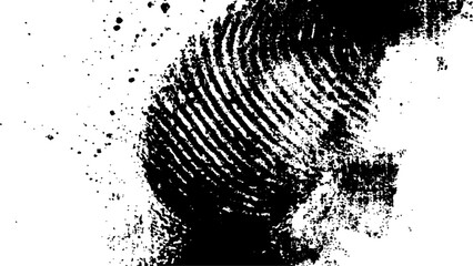 Wall Mural - abstract fingerprint design with a grunge texture, vector white and black fingerprint texture. black