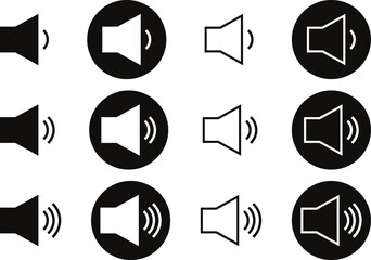 Poster - volume control icon. outline volume control symbol vector illustration.