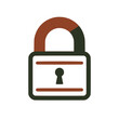 © Kristelinmind - Security padlock icon in minimalist style with earthy colors