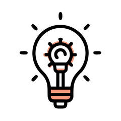 Poster - Lightbulb Icon Representing Creative Idea or Innovation