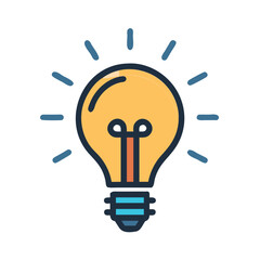 Poster - Lightbulb Icon Representing Creative Idea or Innovation