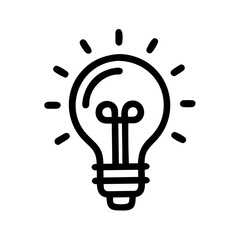 Poster - Light Bulb Icon Representing Idea or Inspiration