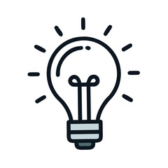 Poster - Light Bulb Icon Representing Idea or Inspiration