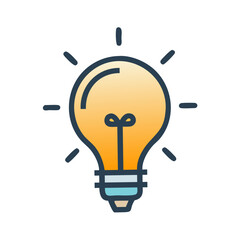 Poster - Light Bulb Icon Representing Idea or Inspiration