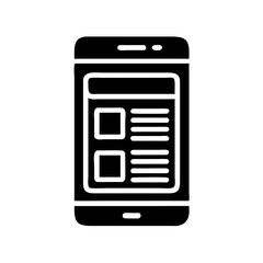 Poster - Mobile Interface Wireframe Icon Representing App UI Design and User Experience Planning
