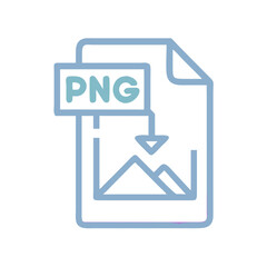 Leinwandbilder - PNG File Format Icon Representing Raster Image and Transparent Background Graphics