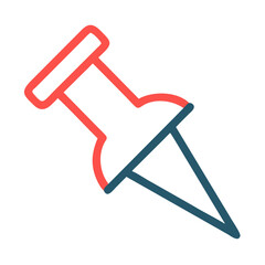 Poster - Push Pin Icon Representing Location Marker and Map Navigation Tool